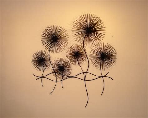 dandelion wall art metal|metal dandelion wall decor.